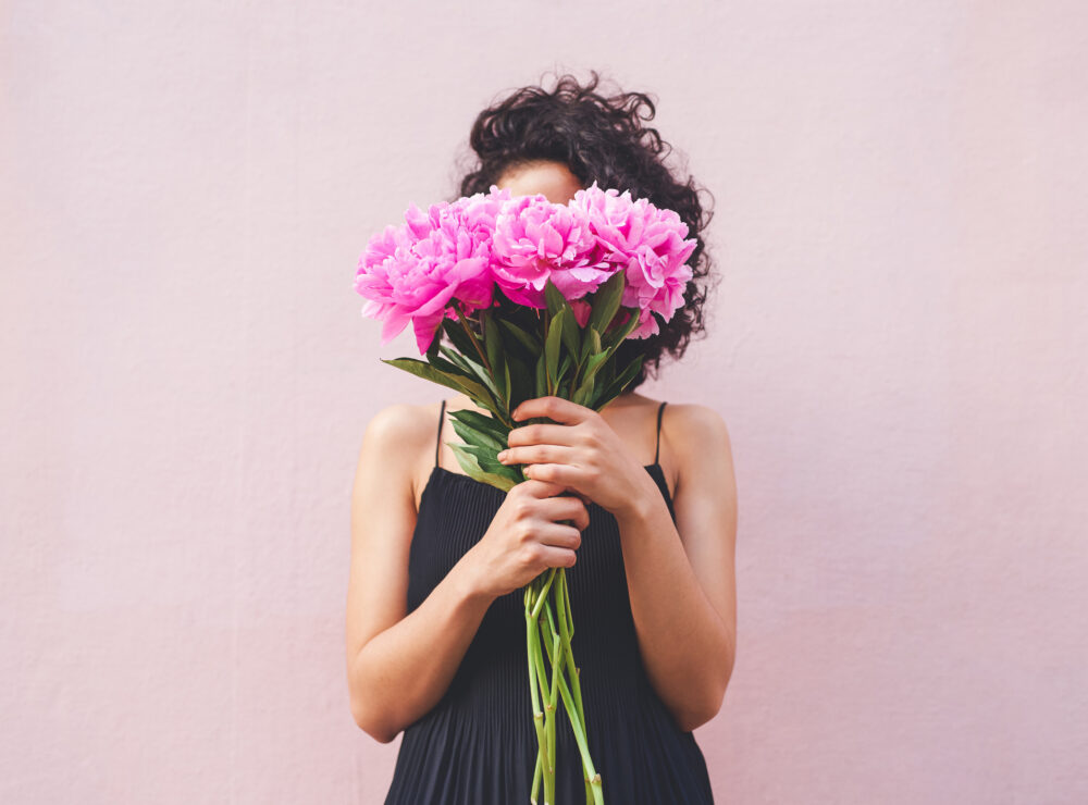 pink peony flowers