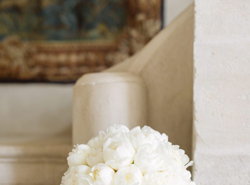 Wedding bouquet peonies